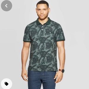 Goodfellow & Co Polo Men Green Tropical Shirt